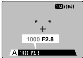 FUJIFILM FINEPIX S602 - Affichage du réglage de vitesse d'obturation et d'ouverture - 1