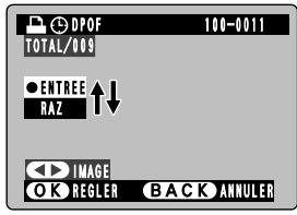 FUJIFILM FINEPIX S602 - Comment spécifier les options de tirage (DPOF) - 8