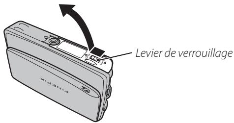 FUJIFILM FINEPIX Z70 - Ouvrez le couvercle du compartiment de la batterie. - 1