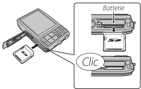 FUJIFILM FINEPIX Z70 - Insérez la carte mémoire. - 1