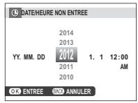FUJIFILM X-E1 - Réglez la date et l'heure. - 1