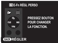 FUJIFILM XQ1 - ■ Utilisation du menu E-Fn RÉGL PERSO - 1