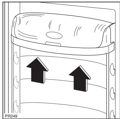 HUSQVARNA ER8133I - Höhenverstellung der Innentürablagen - 2