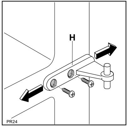 HUSQVARNA QT261RNI - Pour changer le sens d'ouverture de la porte - 2