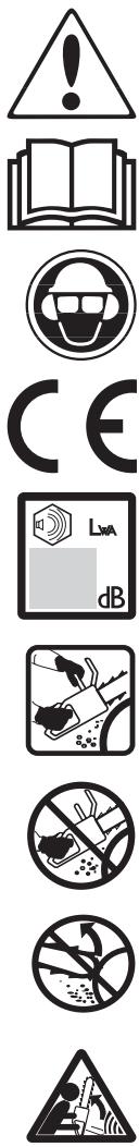 HUSQVARNA 240 E - Symbols on the machine: - 1