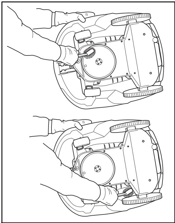 HUSQVARNA AUTOMOWER 220 AC - Sous la tondeuse et le disque de coupe - 2