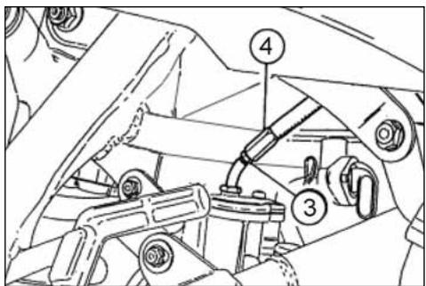 Technical diagram of a mechanical assembly with numbered components labeled 3, 4, and 5