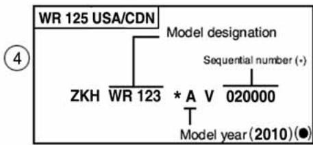 HUSQVARNA CR 125 - IDENTIFICATION DATA - 4
