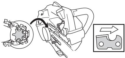 HUSQVARNA T435 - Montage du guide-chaîne et de la chaîne - 6