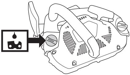 HUSQVARNA T435 - Remplissage d'huile de chaîne - 1