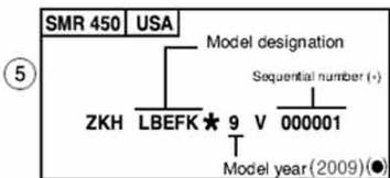 HUSQVARNA TXC 250 - VEHICLE IDENTIFICATION NUMBER (V.I.N.) - 7