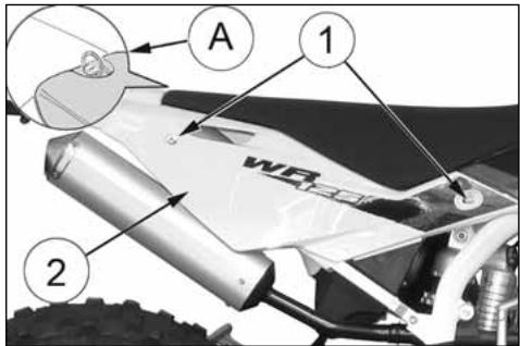 HUSQVARNA WR 125 - REPLACING MUFFLER DEADENING MATERIAL - 1