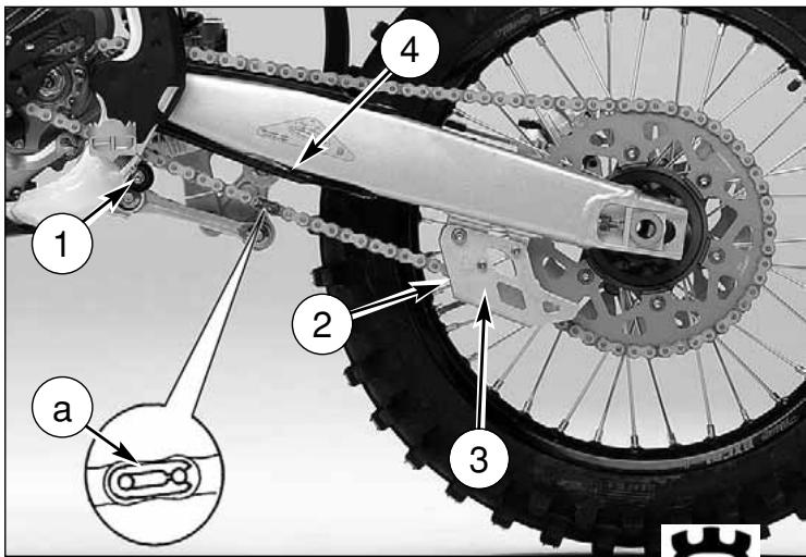 HUSQVARNA WR 125 - Chain tension rollers, chain driving roller, chain guide, chain runner - 1