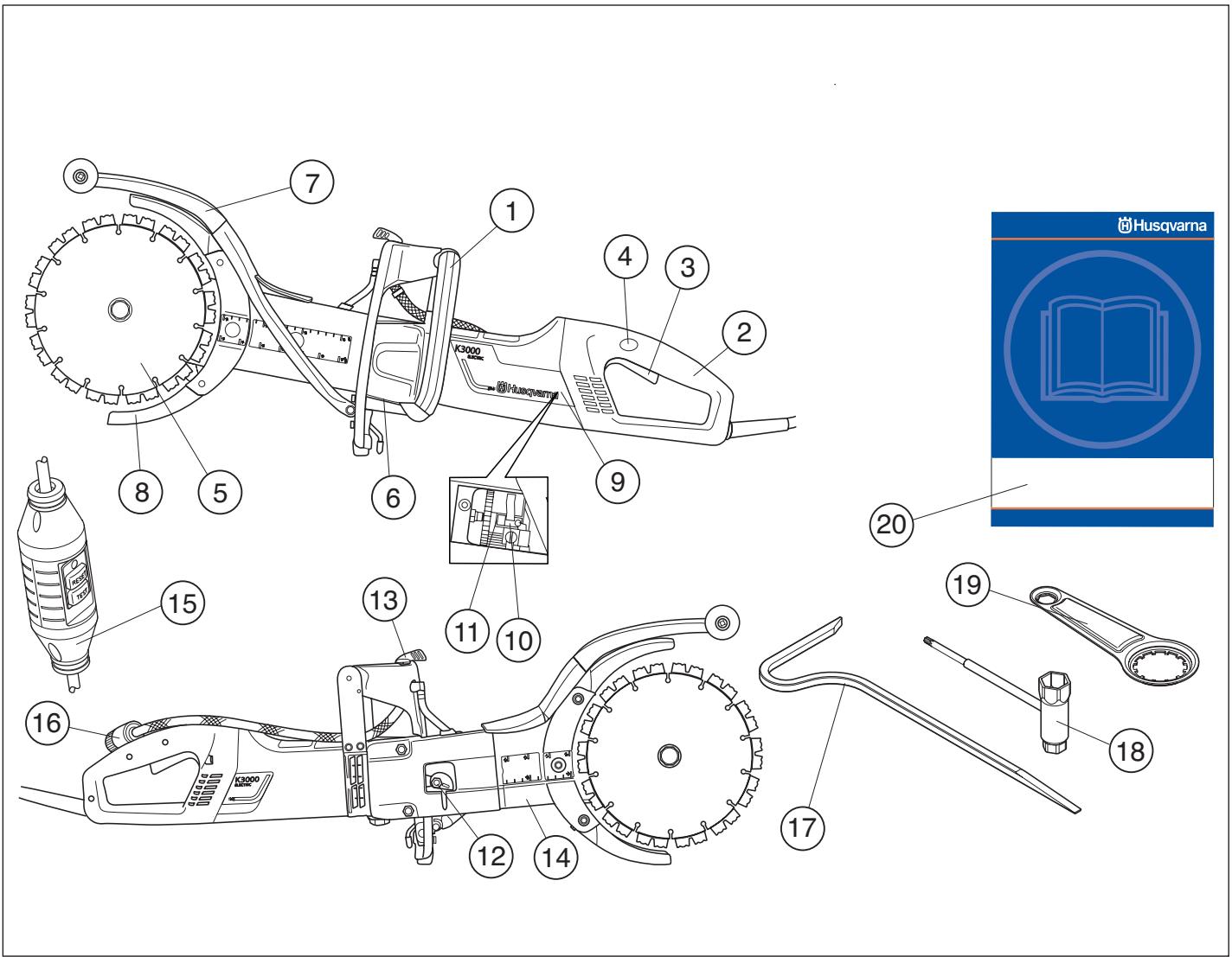 HUSQVARNA K3000 CUT-N-BREAK - CARACTÉRISTIQUES TECHNIQUES - 1