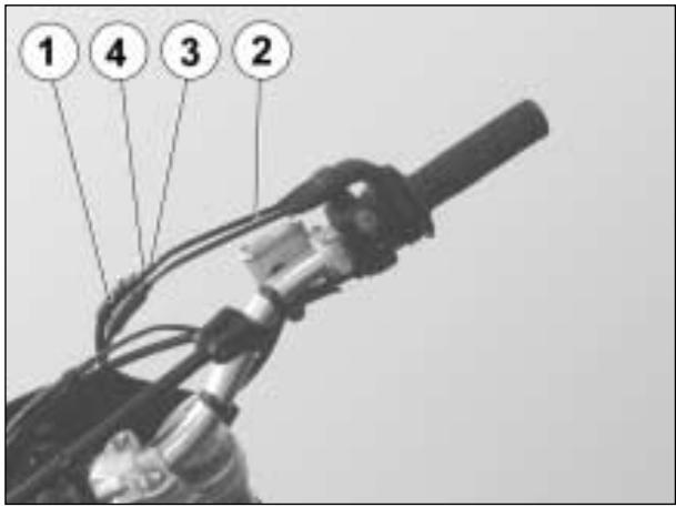 HUSQVARNA SM 400-450 R - THROTTLE CABLE ADJUSTMENT To check the correct adjustment of the throttle operate as follows: - 1