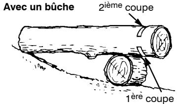 Avec un bùche 2ième coupe 1ère coupe