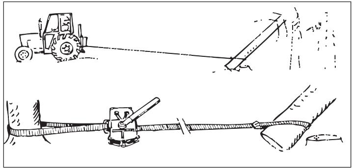 HUSQVARNA 346XP - A Récupération d'un arbre accroché - 1