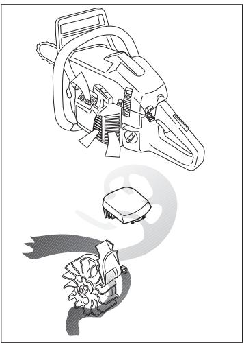 HUSQVARNA 346XP - Système de refroidissement - 4