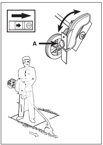 HUSQVARNA ACCESSOIRE TRANCHE-BORDURE - Réglage de la profondeur de coupé du tranche-bordure - 1