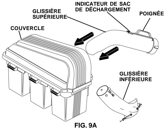 HUSQVARNA C342B - GLISSIÈRE SUPÉRIEURE (Voyez les Figs. 9A &amp; 9B) La visserie n'est pas exigée. - 1
