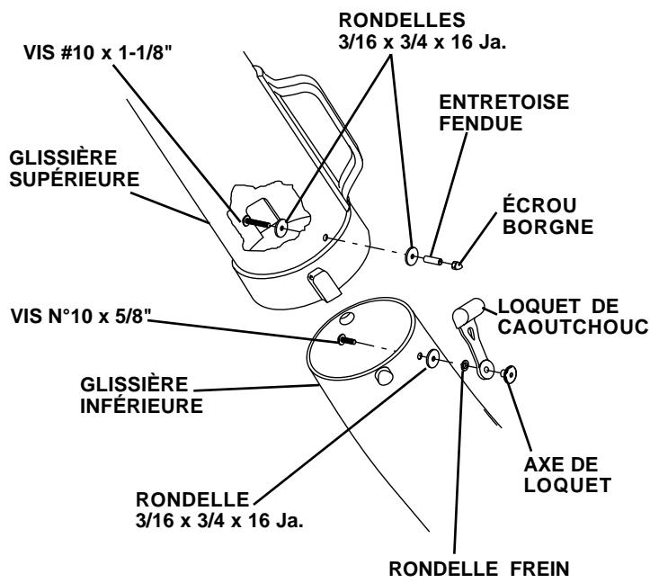 HUSQVARNA C342B - ENSEMBLE DU LOQUET DE GLISSIÈRE (Voyez la Fig. 8) - 1