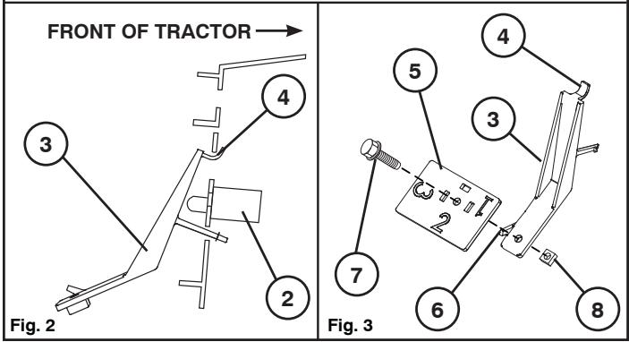 FRONT OF TRACTOR 3 4 2 Fig. 2 5 3 7 6 8 Fig. 3