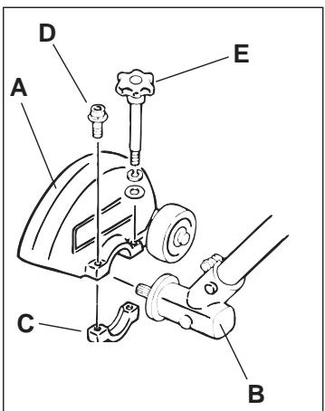 HUSQVARNA EDGER - Montagem da lâmina e respectiva protecção - 1