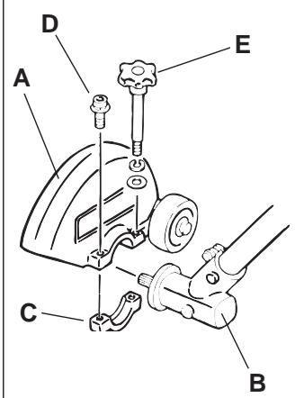 HUSQVARNA EDGER - Assembly of the blade guard and blade - 1