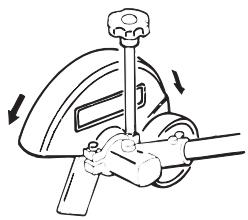 HUSQVARNA EDGER - Adjusting the edger's cutting depth - 2