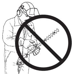 HUSQVARNA HEDGE TRIMMER - Safety instruction while working - 4