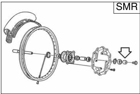 HUSQVARNA HVA TE TC SMR 310 2010 - RÉMONTAGE DE LA ROUÉ AVANT - 1