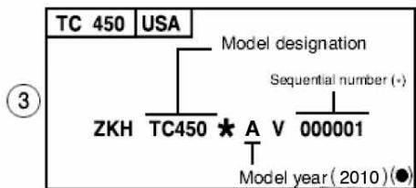 HUSQVARNA HVA TE TC SMR 310 2010 - VEHICLE IDENTIFICATION NUMBER (V.I.N.) - 4