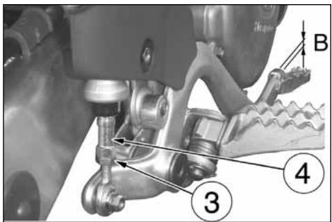 Technical diagram of a mechanical assembly with numbered components and labeled parts A, B, and 3.