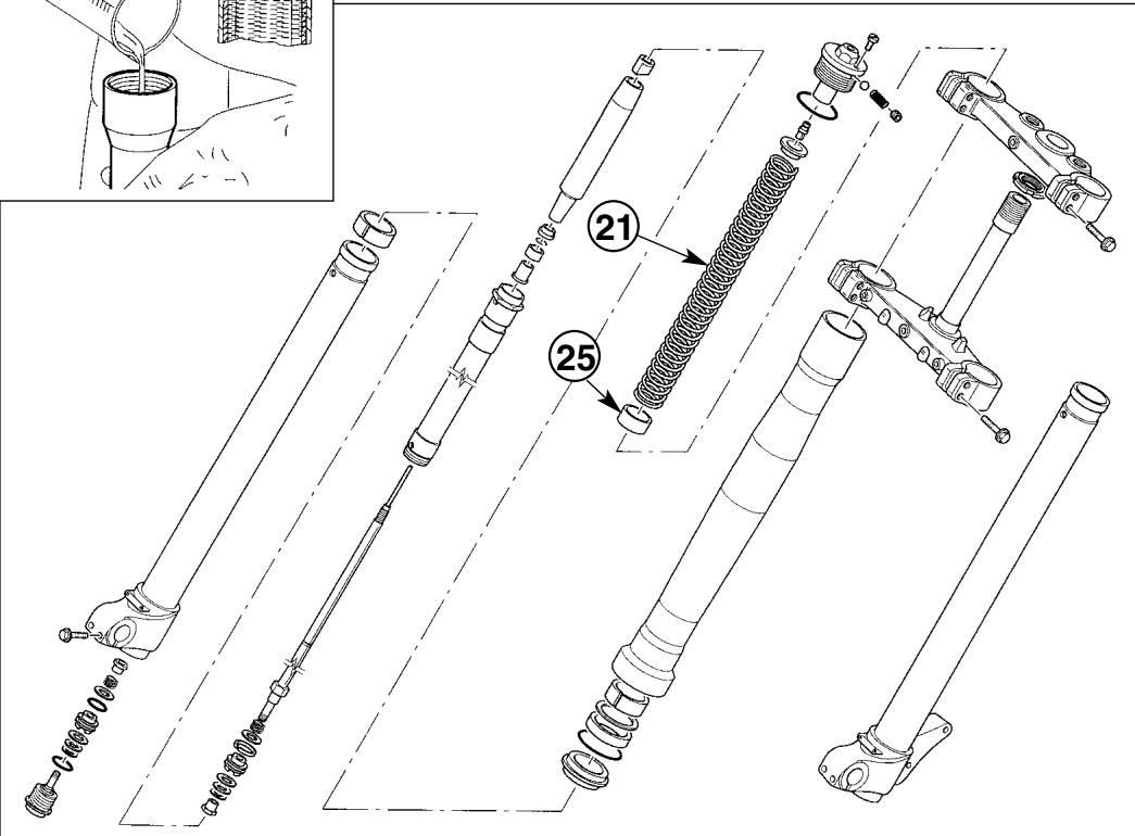 HUSQVARNA HVA WR 250 2006 - NIVEAU D'HUILE DE LA FOURCHE - 1