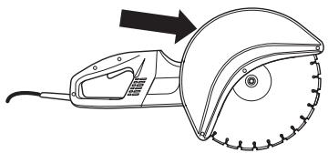 HUSQVARNA K3000 EL - Contrôle de la protection du disque découpeur - 3