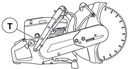 HUSQVARNA K760 RESCUE - Réglage du ralenti - 2