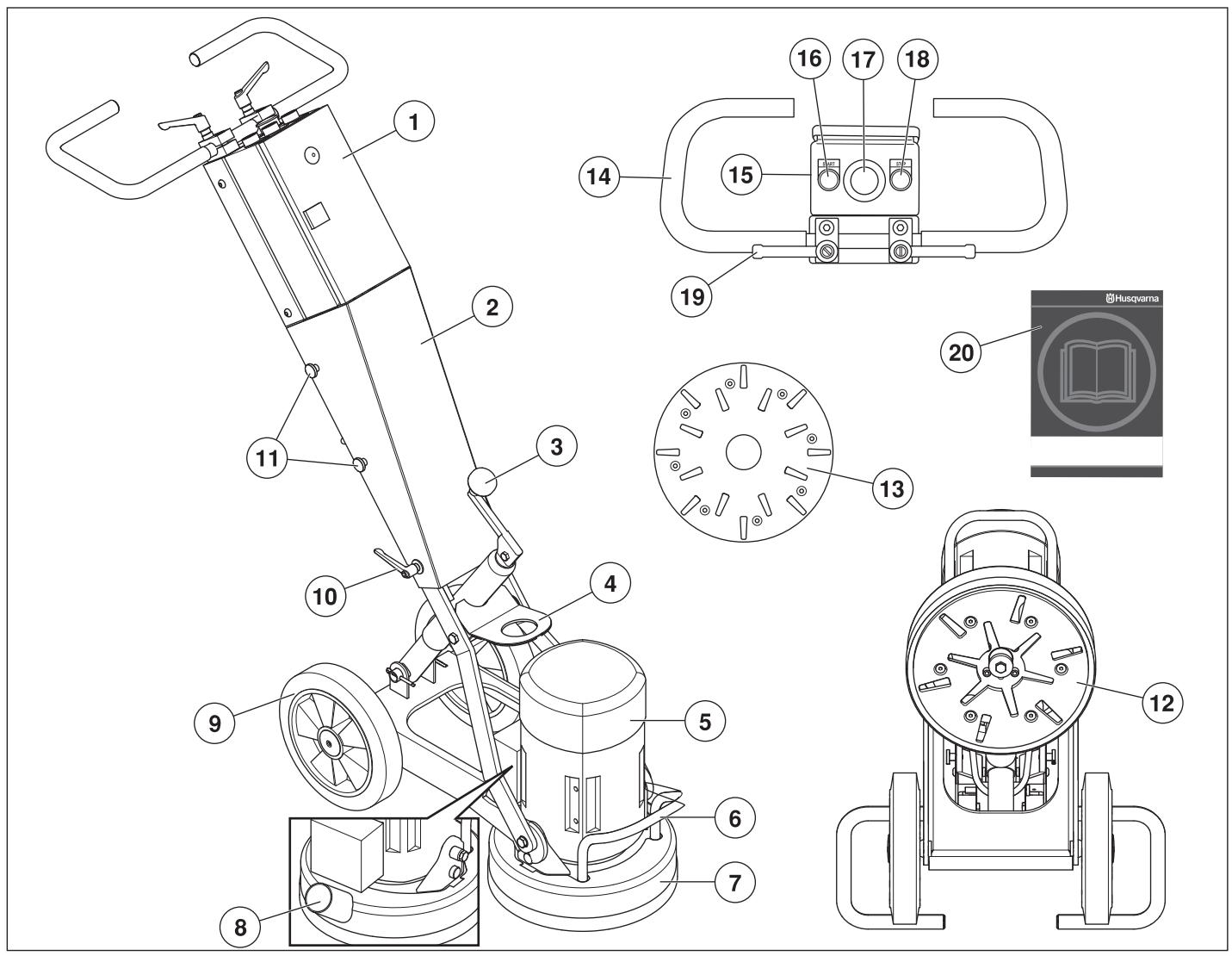HUSQVARNA PG 400 - SCHÉMA ÉLECTRIQUE - 1