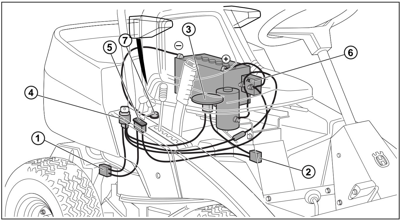 HUSQVARNA RIDER 20 PROFLEX - SCHEMA ÉLECTRIQUE - 1