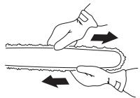 HUSQVARNA CARB III - Tensioning the chain - 4