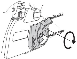 HUSQVARNA CARB III - Tensioning the chain - 14