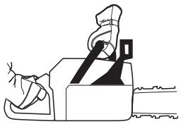 HUSQVARNA CARB III - Checking the brake trigger - 2