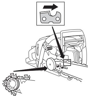 HUSQVARNA 550 XP - Montage du guide-chaîne et de la chaîne - 6