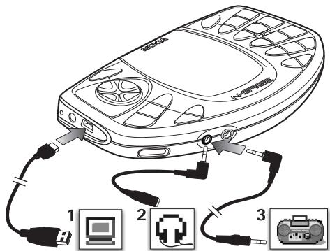 NOKIA NGAGE - Brancher et utiliser les câbles fournis - 1
