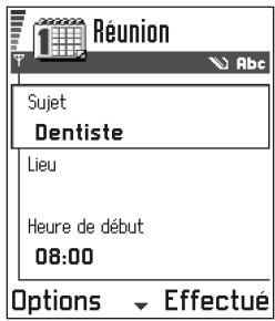 NOKIA NGAGE - Création d'entréees d'agenda - 1
