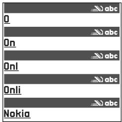 NOKIA NGAGE - Utilisation de l'écriture intuitive - 3