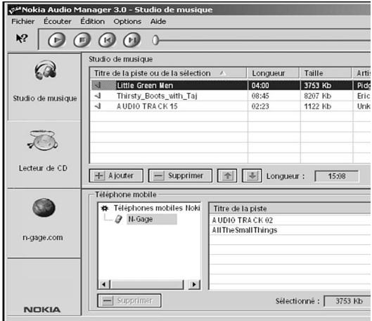 NOKIA NGAGE - Transfert de morceaux de musique vers votre apparéil - 2