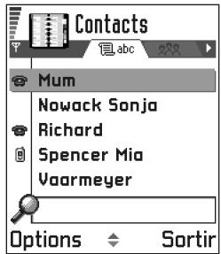 NOKIA NGAGE - Contacts - 1