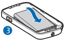 NOKIA SU-33W - Insérer la batterie - 2