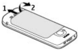 NOKIA C5-00 - Insérer la carte SIM et la batterie - 1