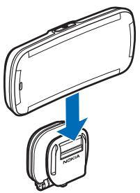 NOKIA CAR KIT CK-200 - Fixer l'écran au dispositif de fixation - 1